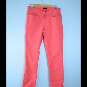 EILEEN FISHER coral pink jeans straight leg 6