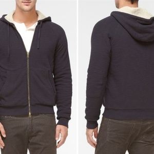 Vince full zip sherpa hoodie