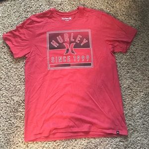 Men's Hurley short sleeved shirt red