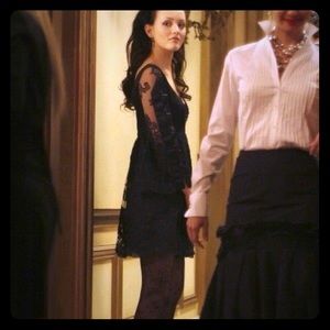 Anna Sui black lace dress Gossip Girl MUST GO