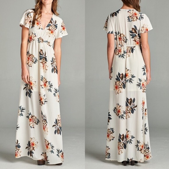 ADALINE floral maxi dress - IVORY - Picture 3 of 3