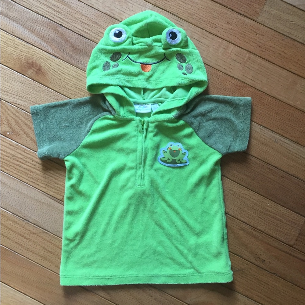 Frog terrycloth cover up top