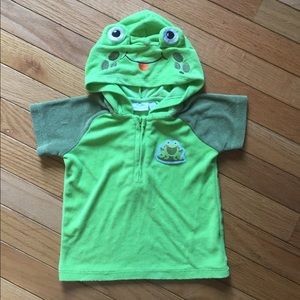 Frog terrycloth cover up top