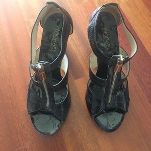 michael Kors zip up heels