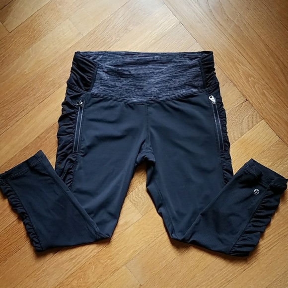 lululemon crops with ruching
