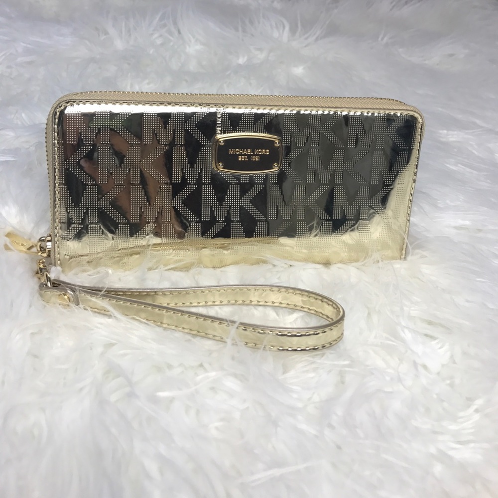 Michael Kors Large Gold Wristlet