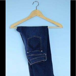 WHBM blue denim crop jeans NOIR 4