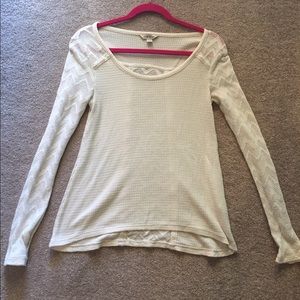 Off-white light sweater from Lucky Brand.