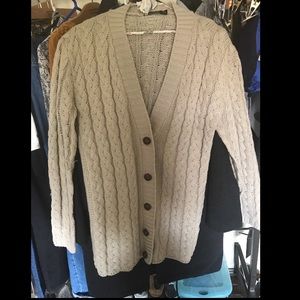 Boooo cable knit cardigan in medium/large