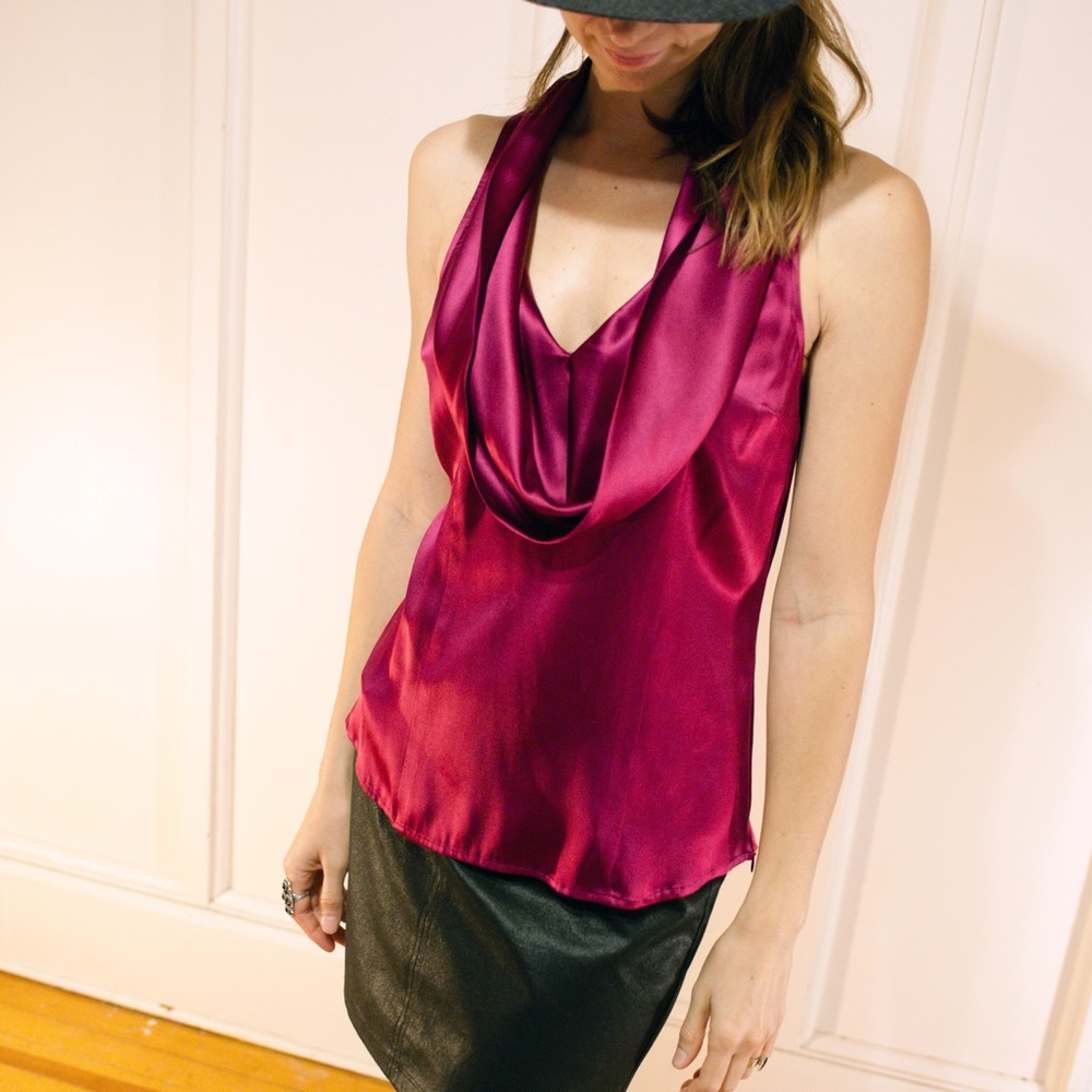 Express silk tank top
