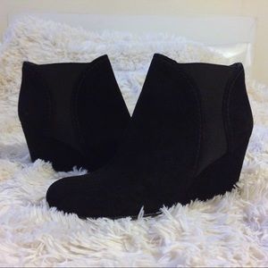 Stuart Weitzman Suede Wedge Booties