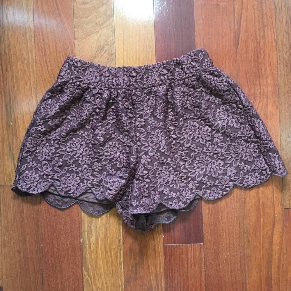 Free People Burgundy Shorts