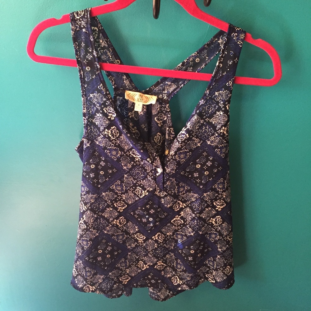 flowy blue tank