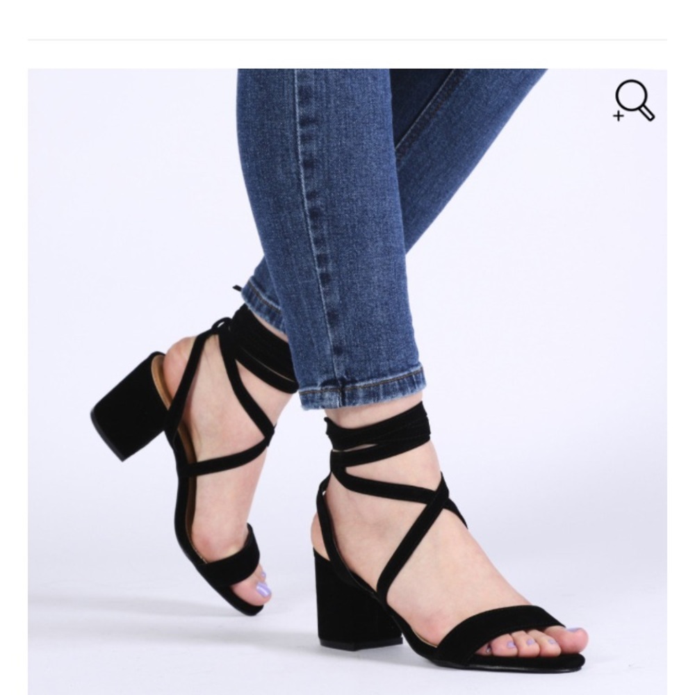 Public Desire Lace up suede sandals
