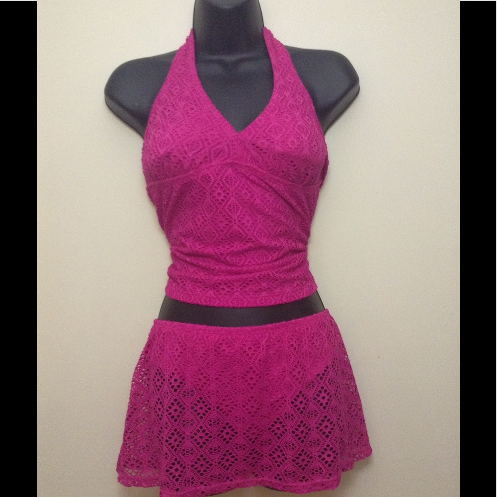 Pink Mesh Bikini Bottoms