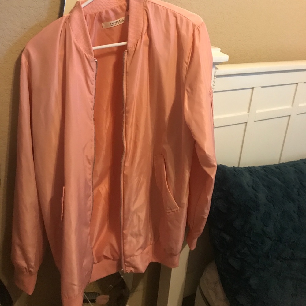 Pink bomber jacket