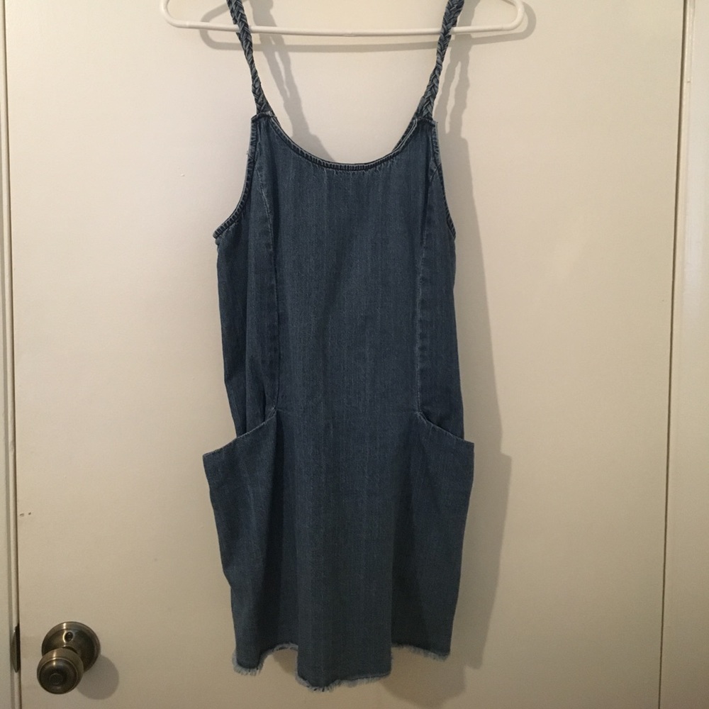 Carmar denim dress, modeled