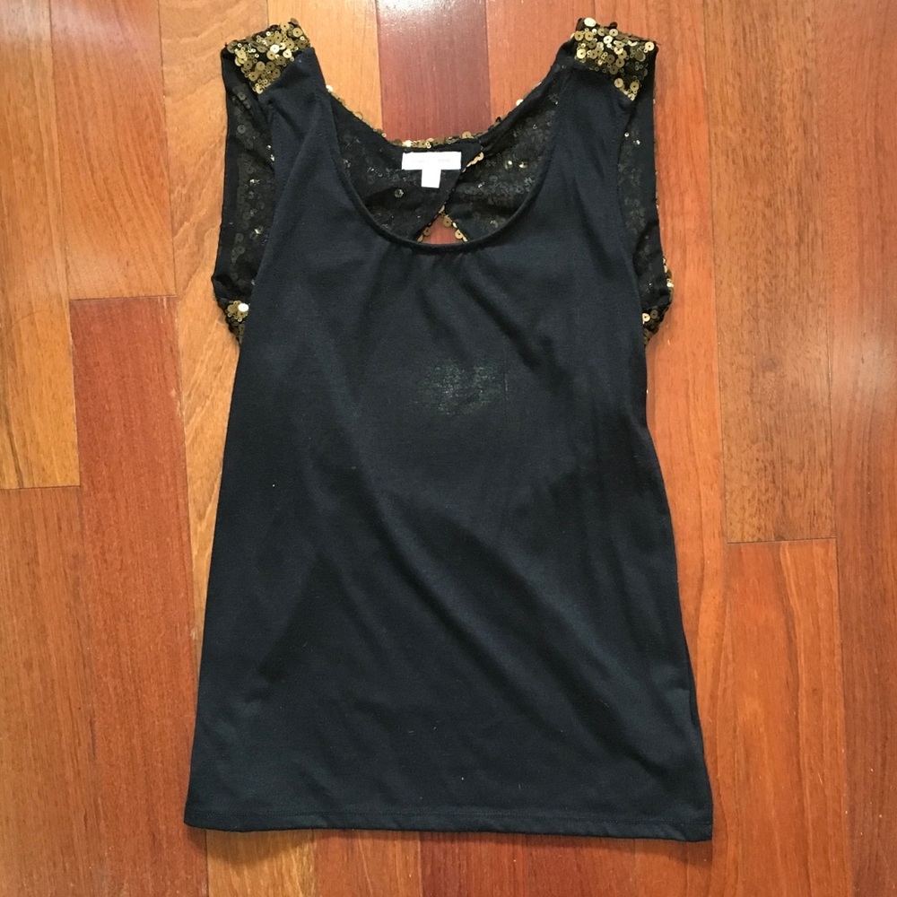 Backless Sequenced Tank Top