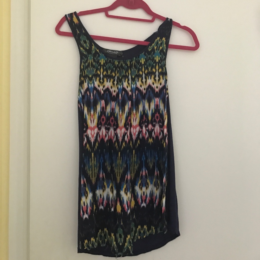 Blue and yellow tank top