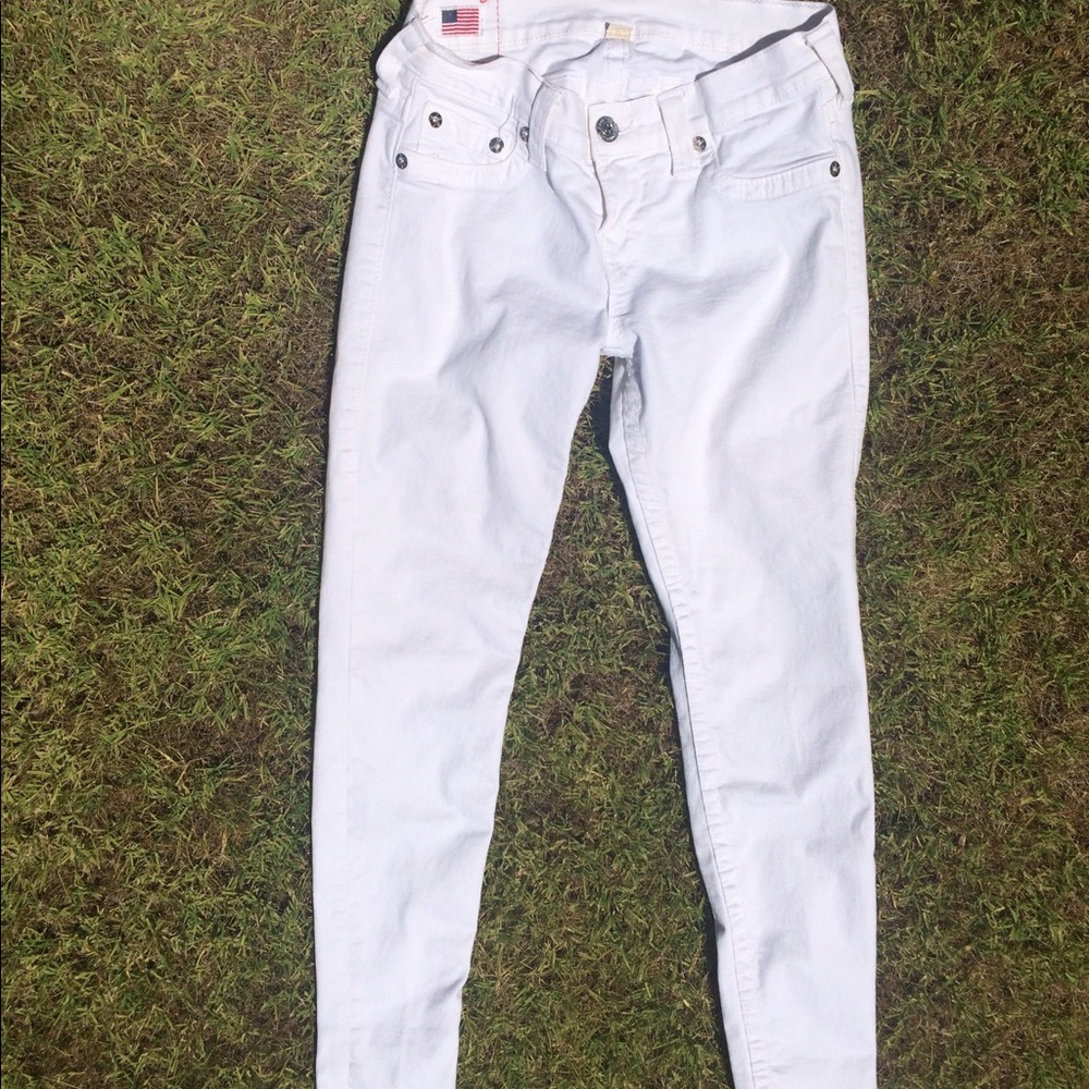 White Casey True Religion Skinny Jean