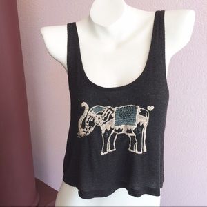 Brandy Melville cropped muscle tank cute elephant