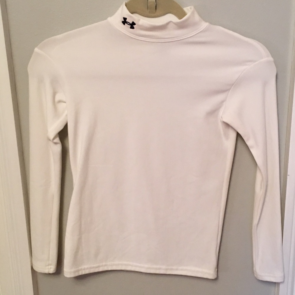 YOUTH Under Armour "coldgear" white sport top