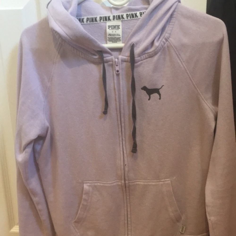 PINK - lavender full zip with a hood