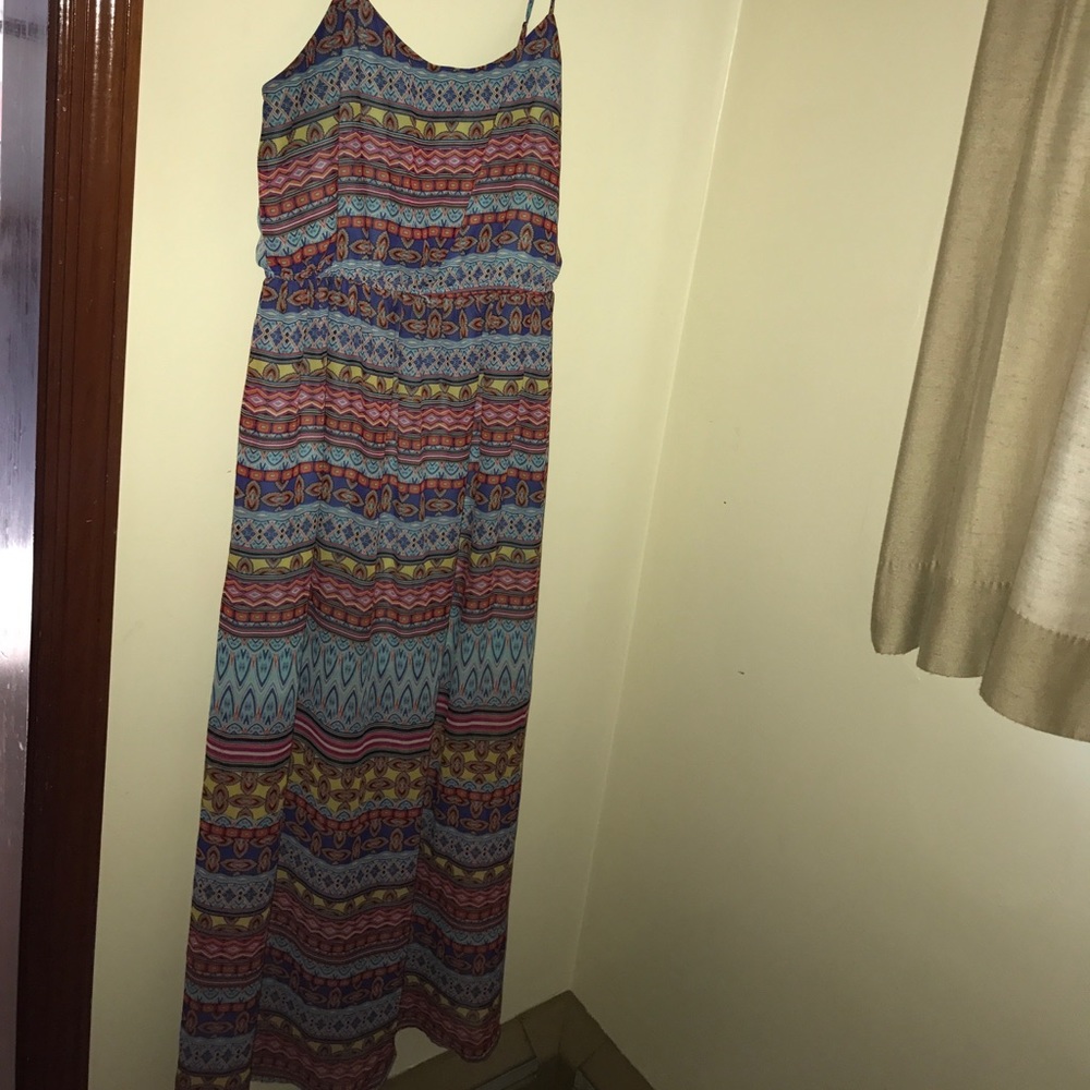 Colorful patterned maxi dress