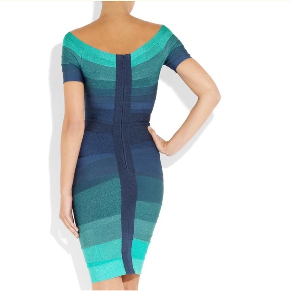 🎉HP💌 Herve Léger "Johanna" Ombré Bandage Dress - Picture 3 of 8