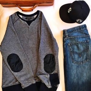 Banana Republic Blue Cotton Sweater (Size L)