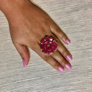 Pink Flower Ring