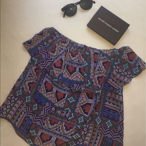 •NWOT• Patterned Tube Top Blouse