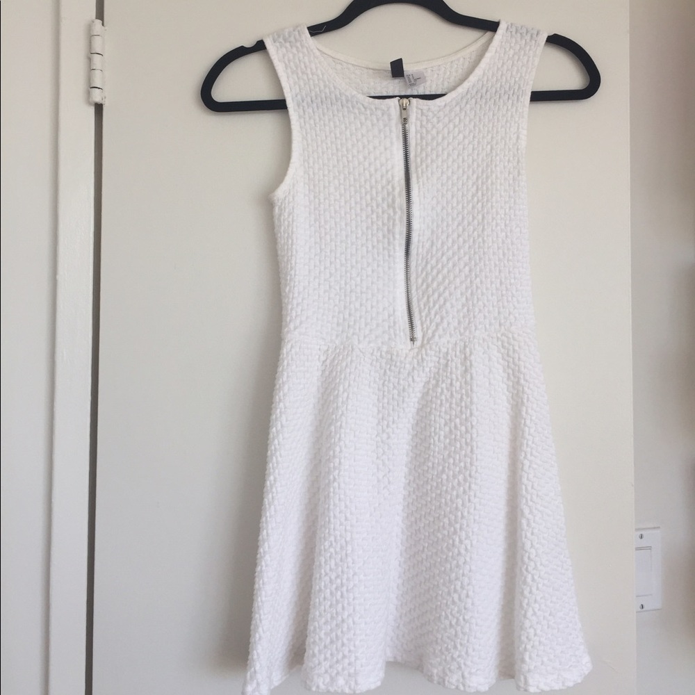 White skater dress
