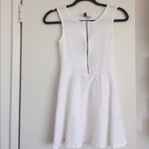 White skater dress