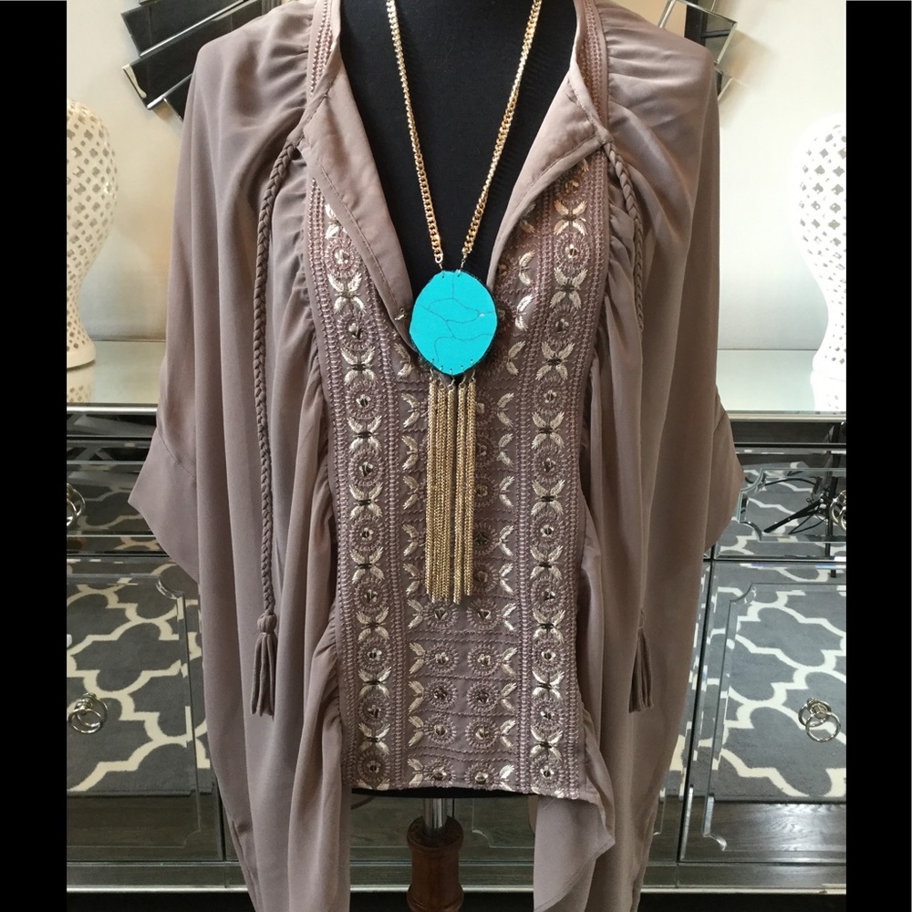 Firm Sale!🔥🔥Free People Drape Poncho - Picture 3 of 8
