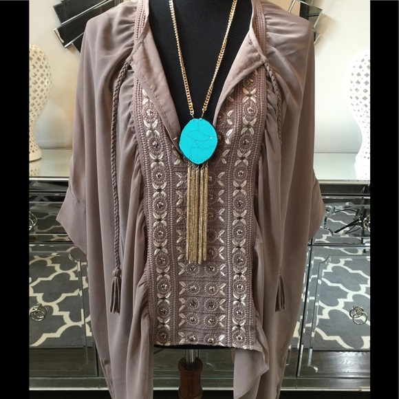 Firm Sale!🔥🔥Free People Drape Poncho - Picture 3 of 8