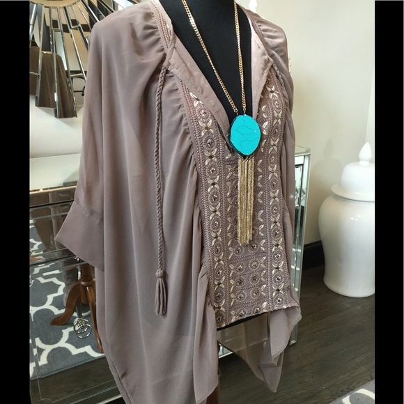 Firm Sale!🔥🔥Free People Drape Poncho - Picture 4 of 8