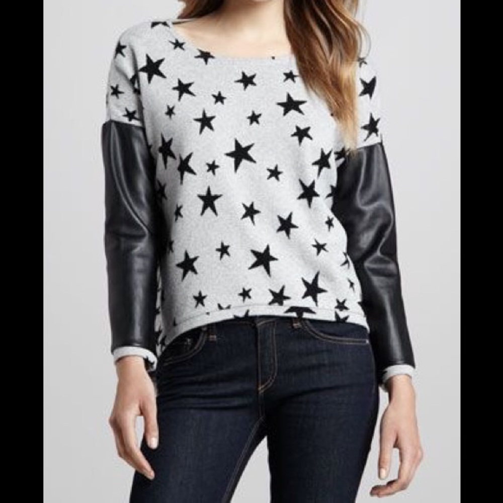 Generation Love Boho Leather Sleeve Sweater