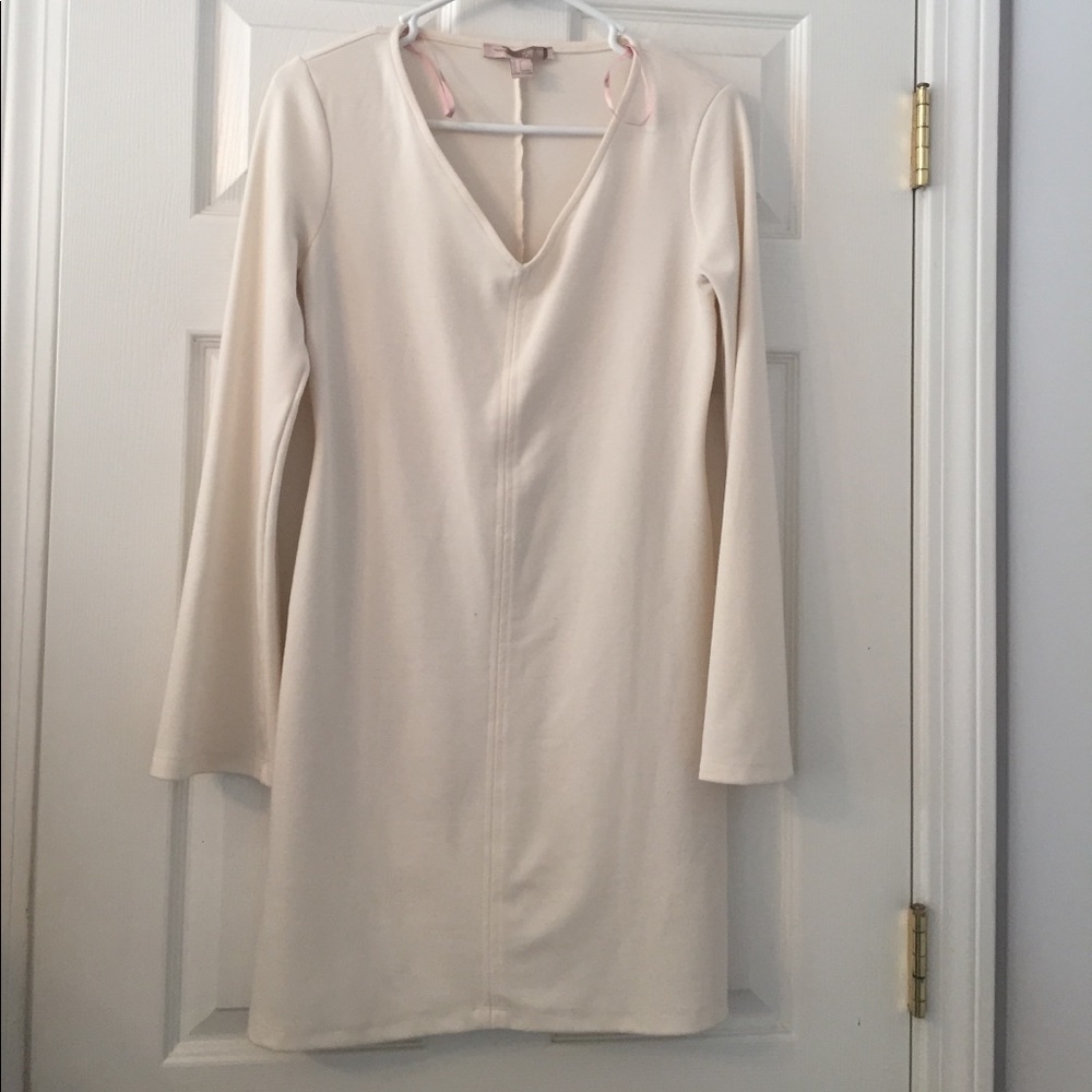 White Body Con Dress long sleeve