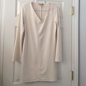 White Body Con Dress long sleeve