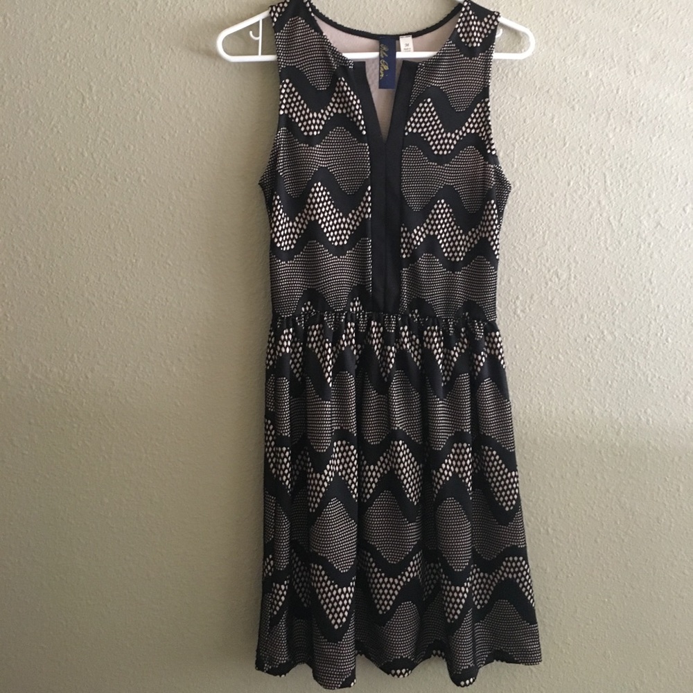 Blue rain sleeveless dress