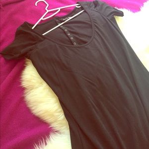 Talia black tshirt maxi dress