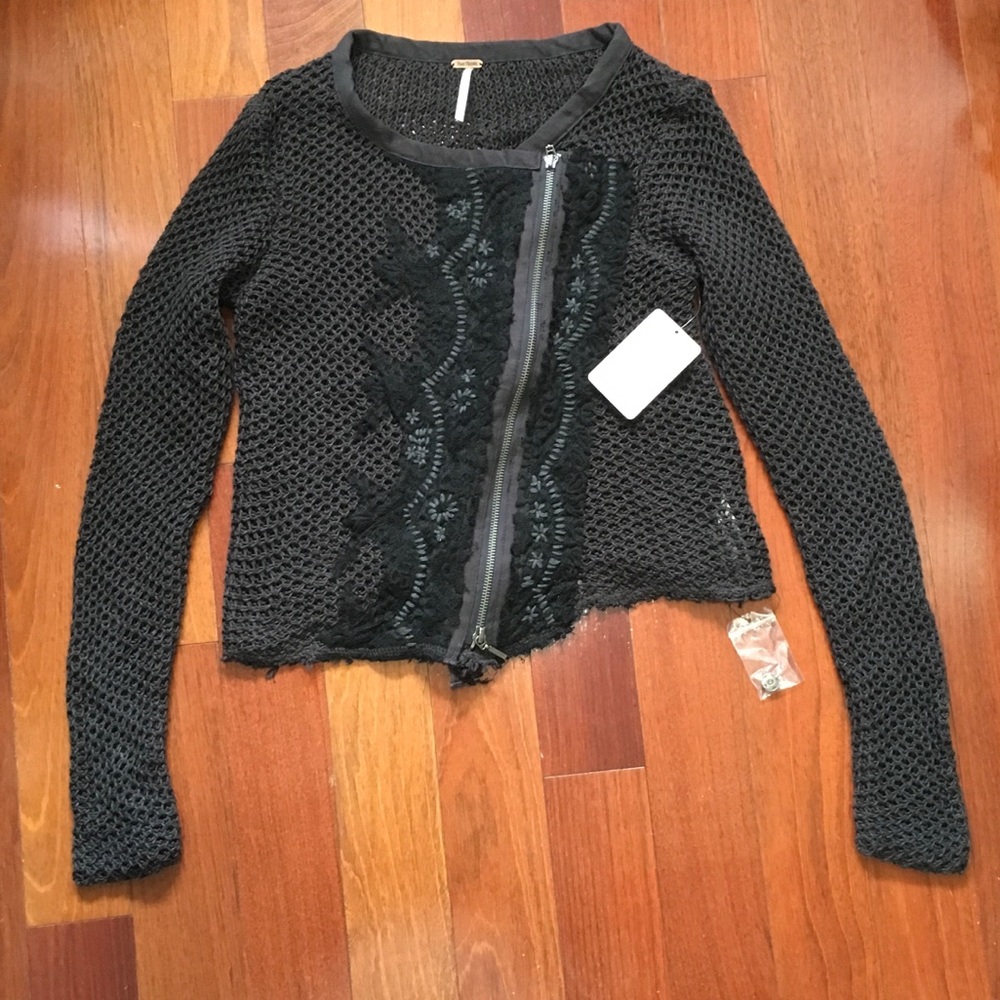 Dark brown Zip Sweater