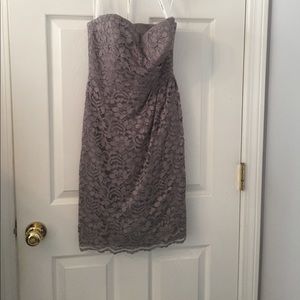 Davids Bridal Grey Lace Dress
