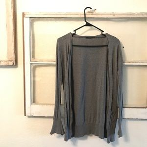 Grey Zipper Cardigan