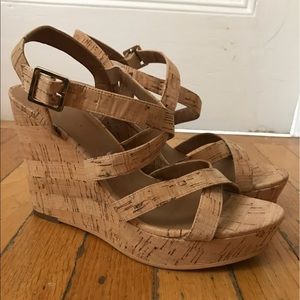 Cork wedge sandals 8