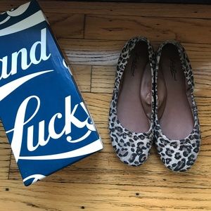 Leopard suede Flats. Lucky Brand.