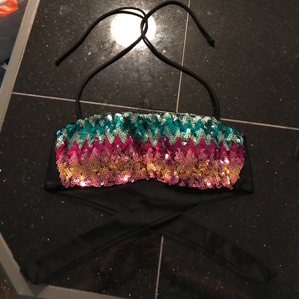 Victoria's Secret Mermaid Sequin Bathing Suit Top