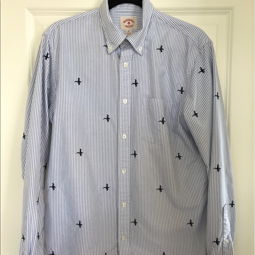 Mens Brooks Brothers Striped Button Down Medium
