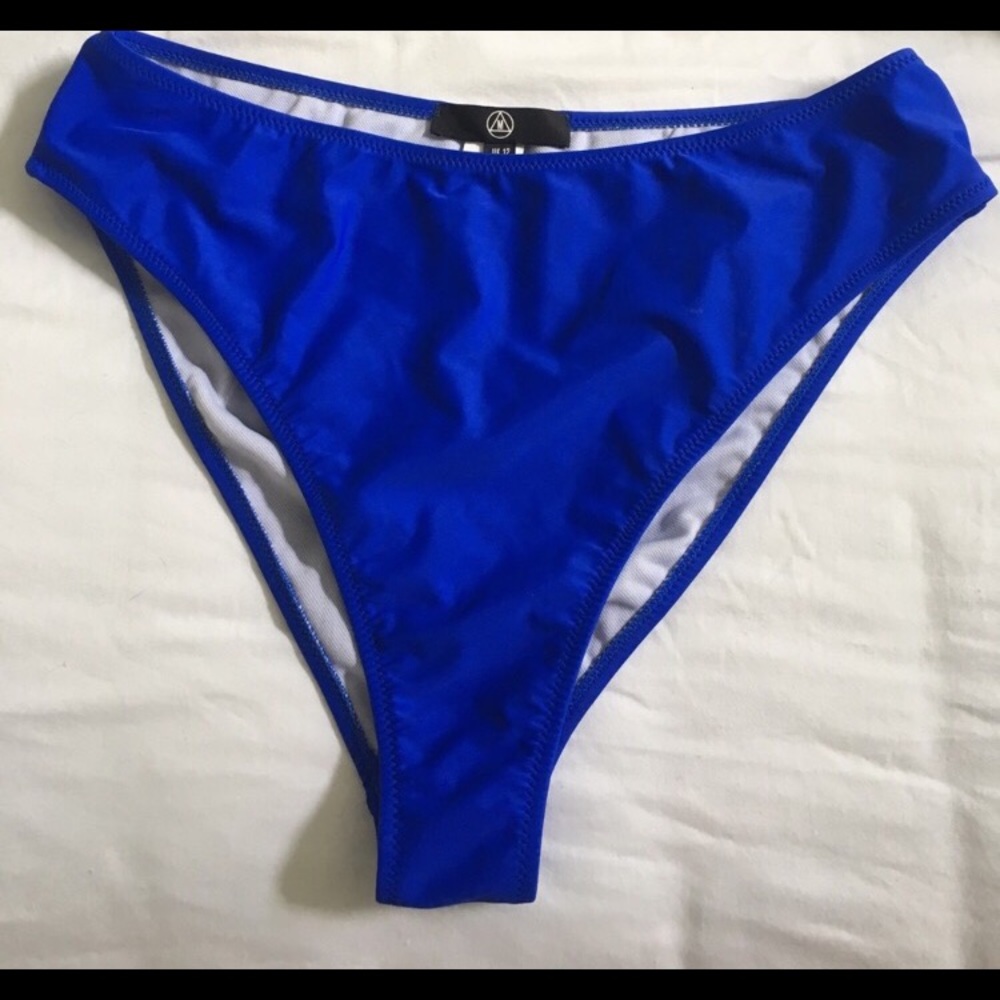 Misguided High Waist/High Cut Bikini Bottoms
